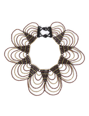 Yágku Necklace <br> Purple, Beige & Black
