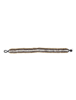 Átut Choker <br> White, Mustard & Black