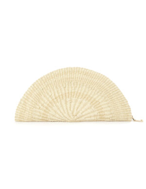 Abanico Clutch Bag <br> Ivory