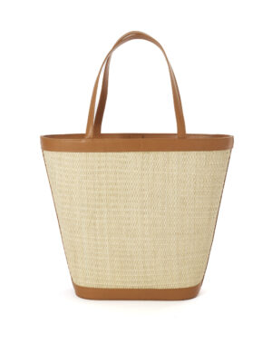 Lima Basket Bag <br> Ivory & Brown