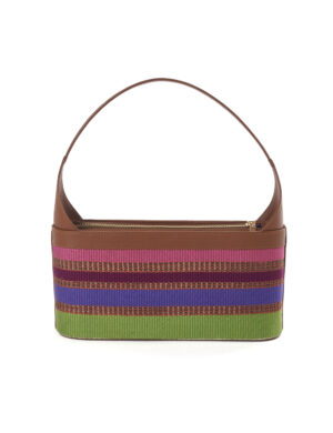 Kanuwa Shoulder Bag <br> Brown With Stripes