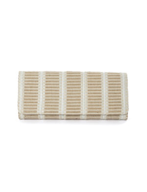 Ayni Clutch Bag <br> Beige & White